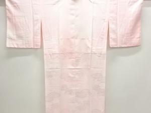 未使用品　雲に花模様織出し単衣長襦袢